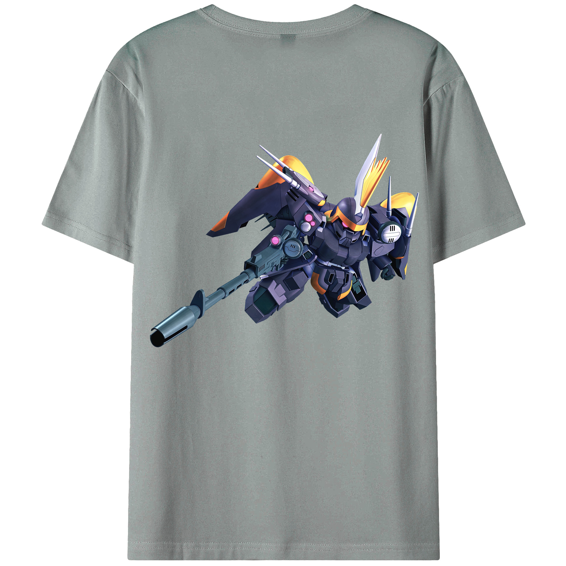 （画像用） 機動戦士ガンダム Mobile Suit Gundam 綿100％ メンズ半袖Tシャツ（バックプリント） 通気性